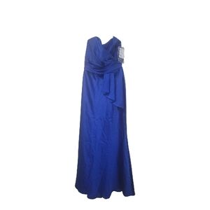 Chic Strapless Royal Blue Dress